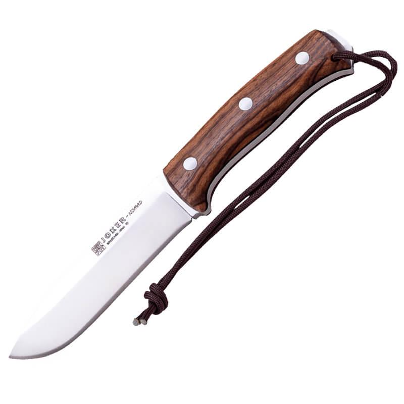 Joker Nomad bushcraft knife with walnut wood handle