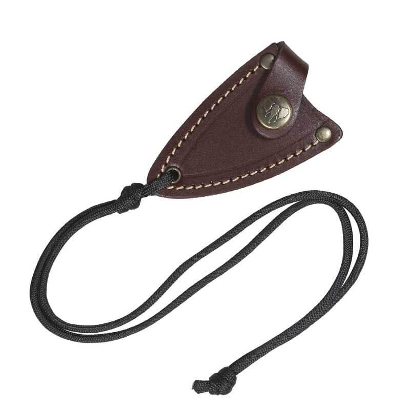 Cudeman bushcraft knife mod. YODA. Micarta canvas handle. Leather case.