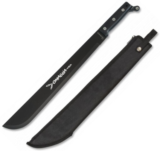 Omagua machete with 41.5 cm black blade and black ABS handle