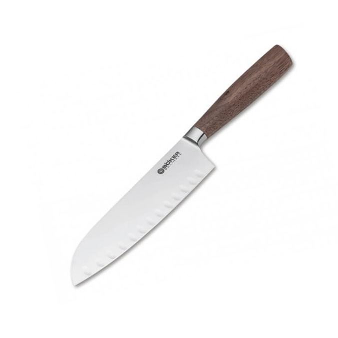 Böker Core Santoku Kochmesser mit Hohlschliff