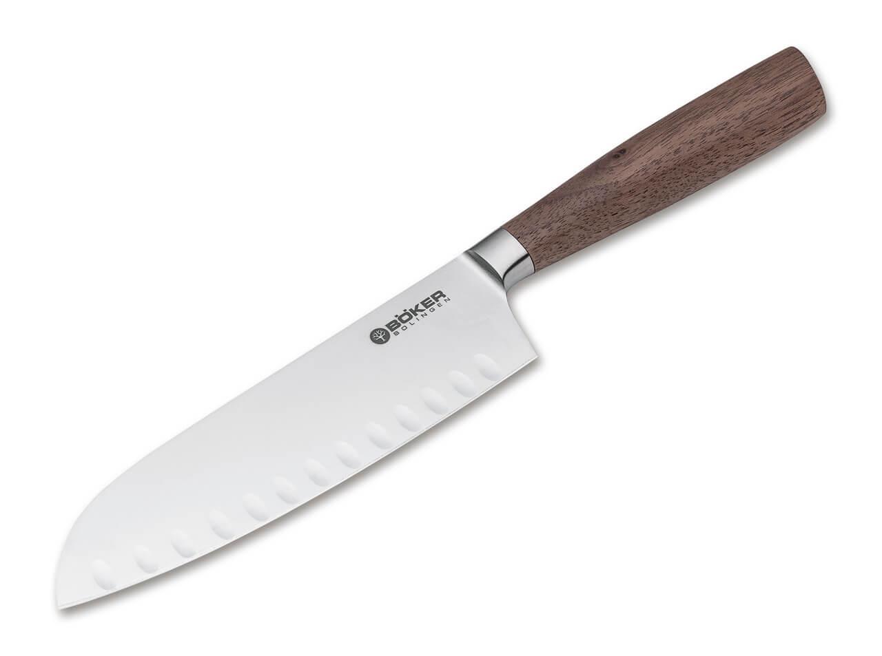 Böker Core Santoku Kochmesser mit Hohlschliff