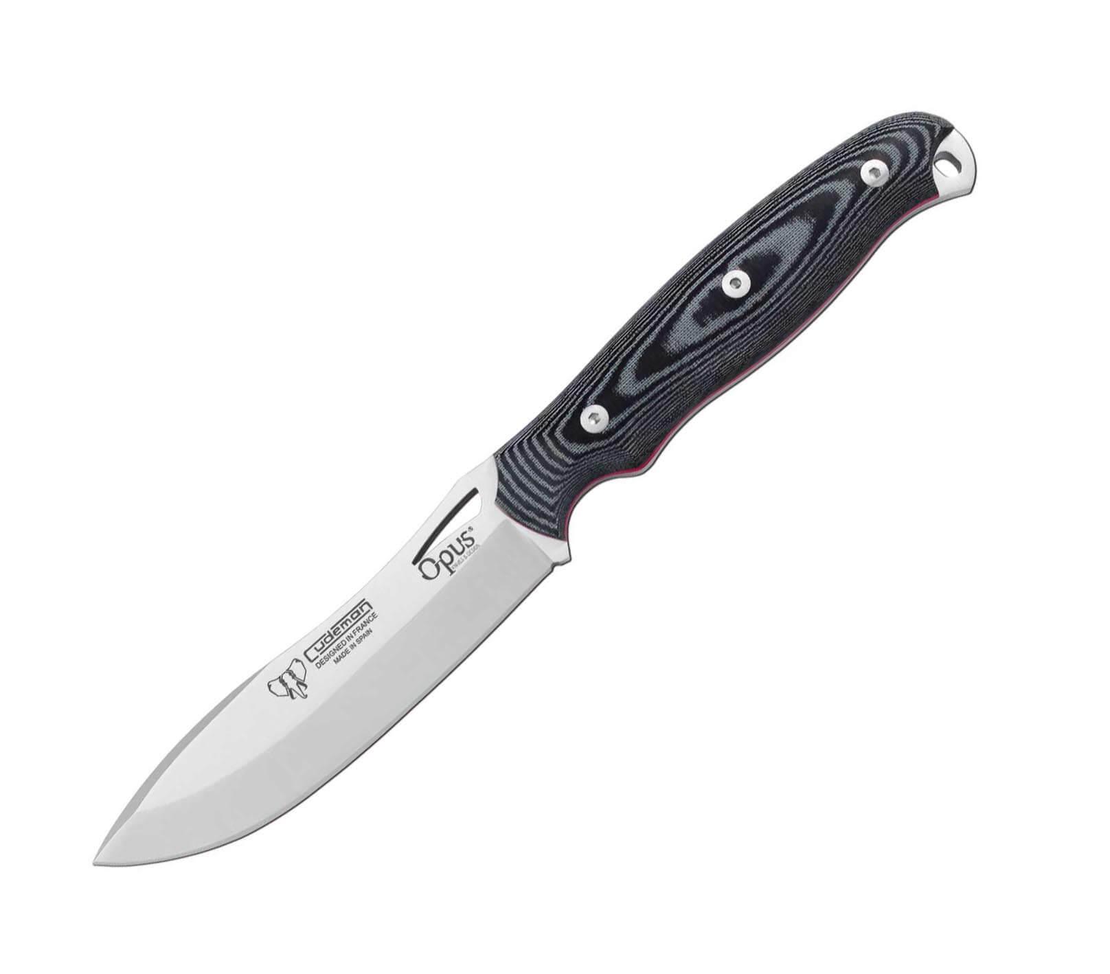 Nessmuk Cudeman OPUS Ness Wolf 208-M knife with black micarta han...