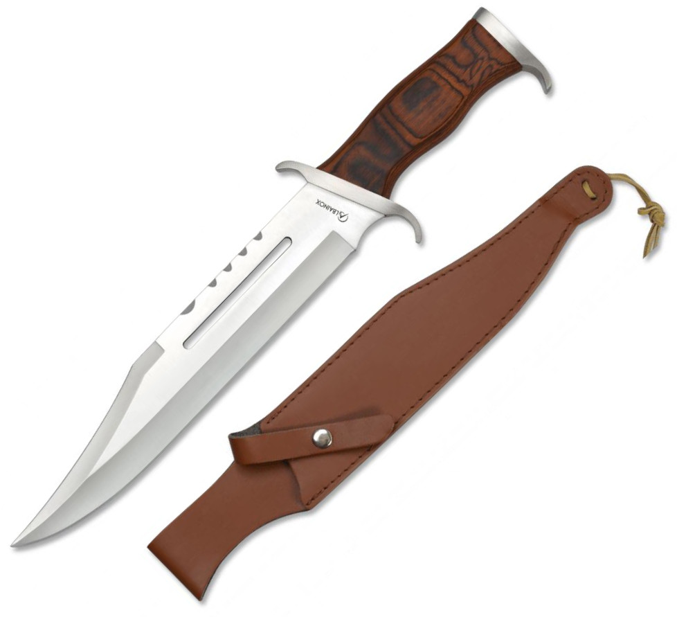 Machete Albainox com cabo de madeira, virola de aço, bainha de co...