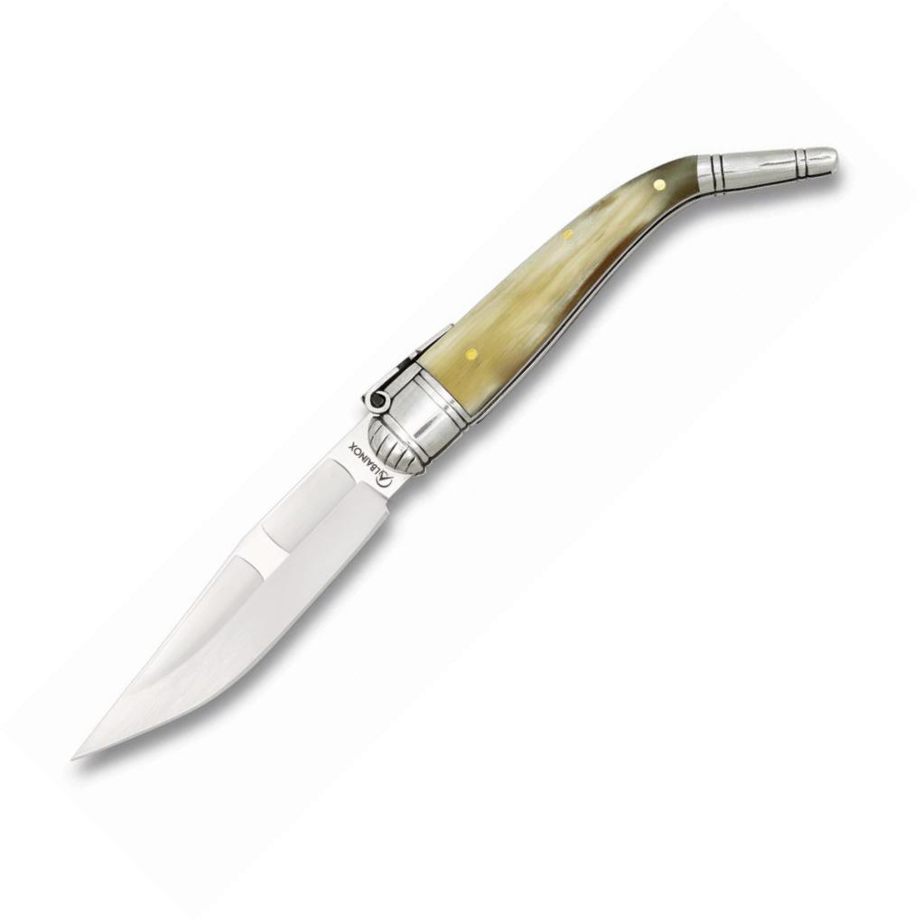 Albainox SEVILLANA Nº0 Taschenmesser mit Stierhorngriff, Aluminiu...