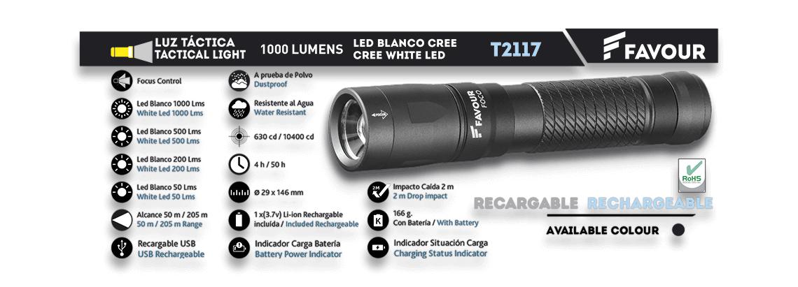 Privilégiez la lampe torche tactique à LED 1000 lumens résistante...