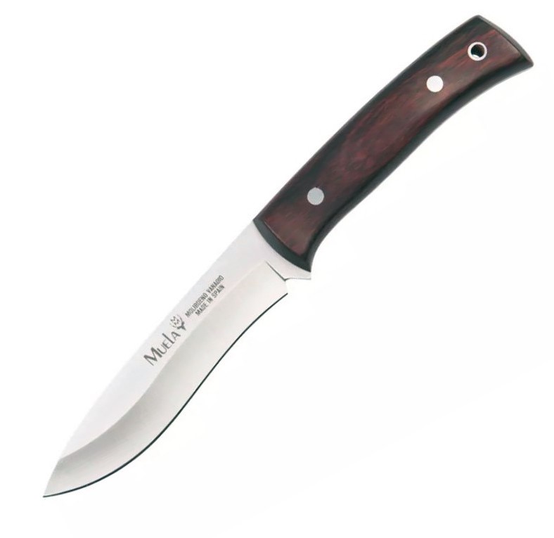 Muela COMF hunting knife with 11 cm blade and red wood handle