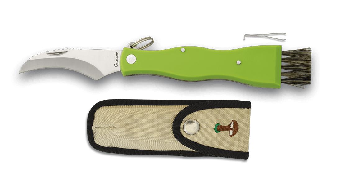 Navaja setera con mango de fibra verde, brocha, pinzas y hoja de ...