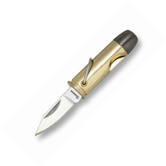 ALBAINOX pocket knife with bullet shape, piston lock and 3 cm bla...
