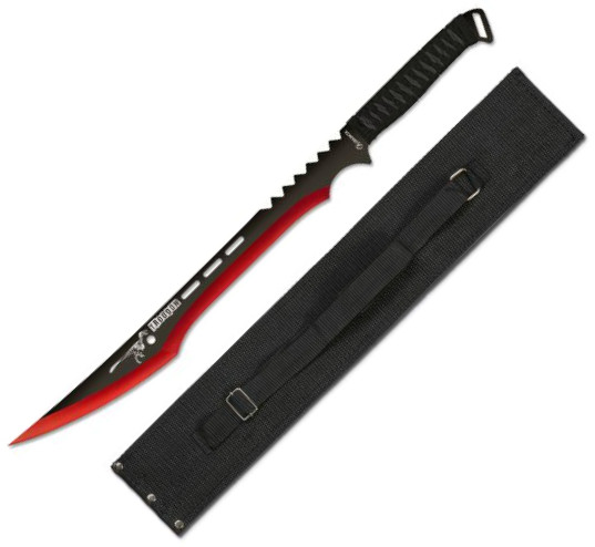 Machete mit 44,5 cm langer, schwarz-roter Klinge und schwarzem Sc...