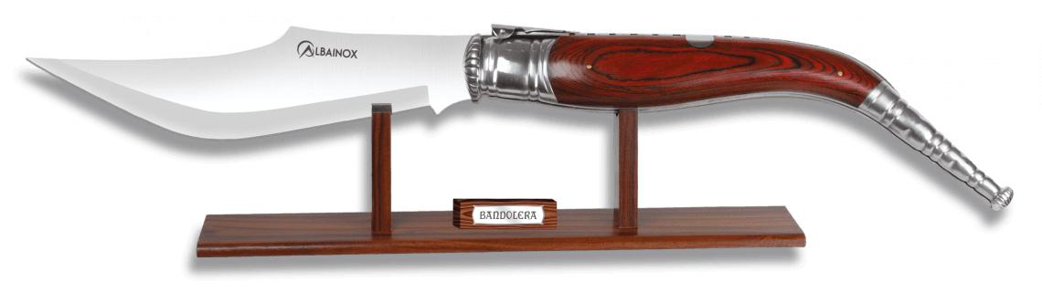 Navaja BANDOLERA Supergigante con peana, caja, mango de stamina y...