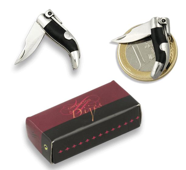 Canivete de bolso miniatura DIJE TEJA com lâmina de 1,6 cm