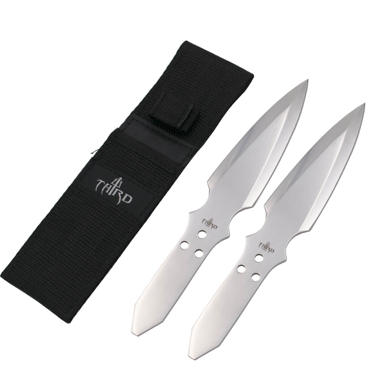 Coffret de 2 couteaux de lancer lame satinée H0069