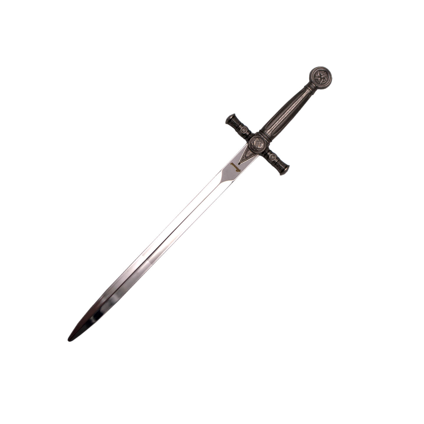 Ouvre-lettre réplique d'épée maçonnique en nickel