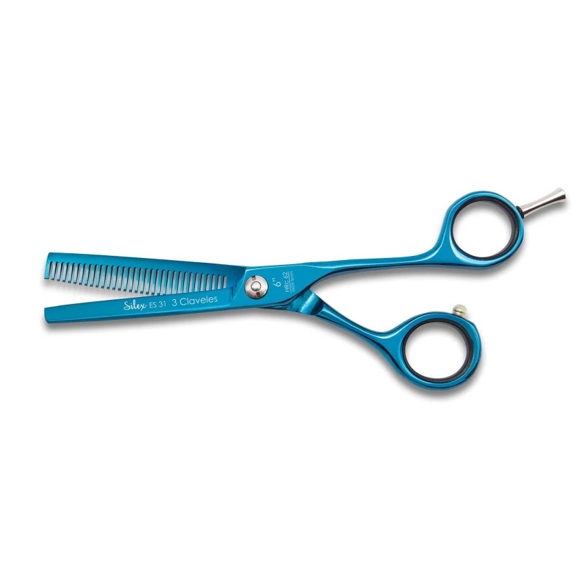 Silex Tin ES31 6" Friseurschere mit blauer Titannitrid-PVD-Beschi...