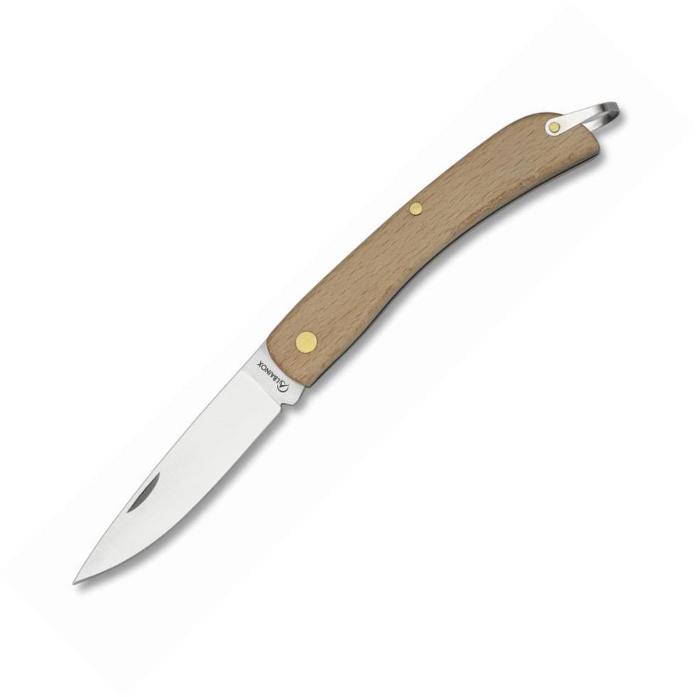 Albainox Campaign Klappmesser mit Kolbenverschluss, Holzgriff und...