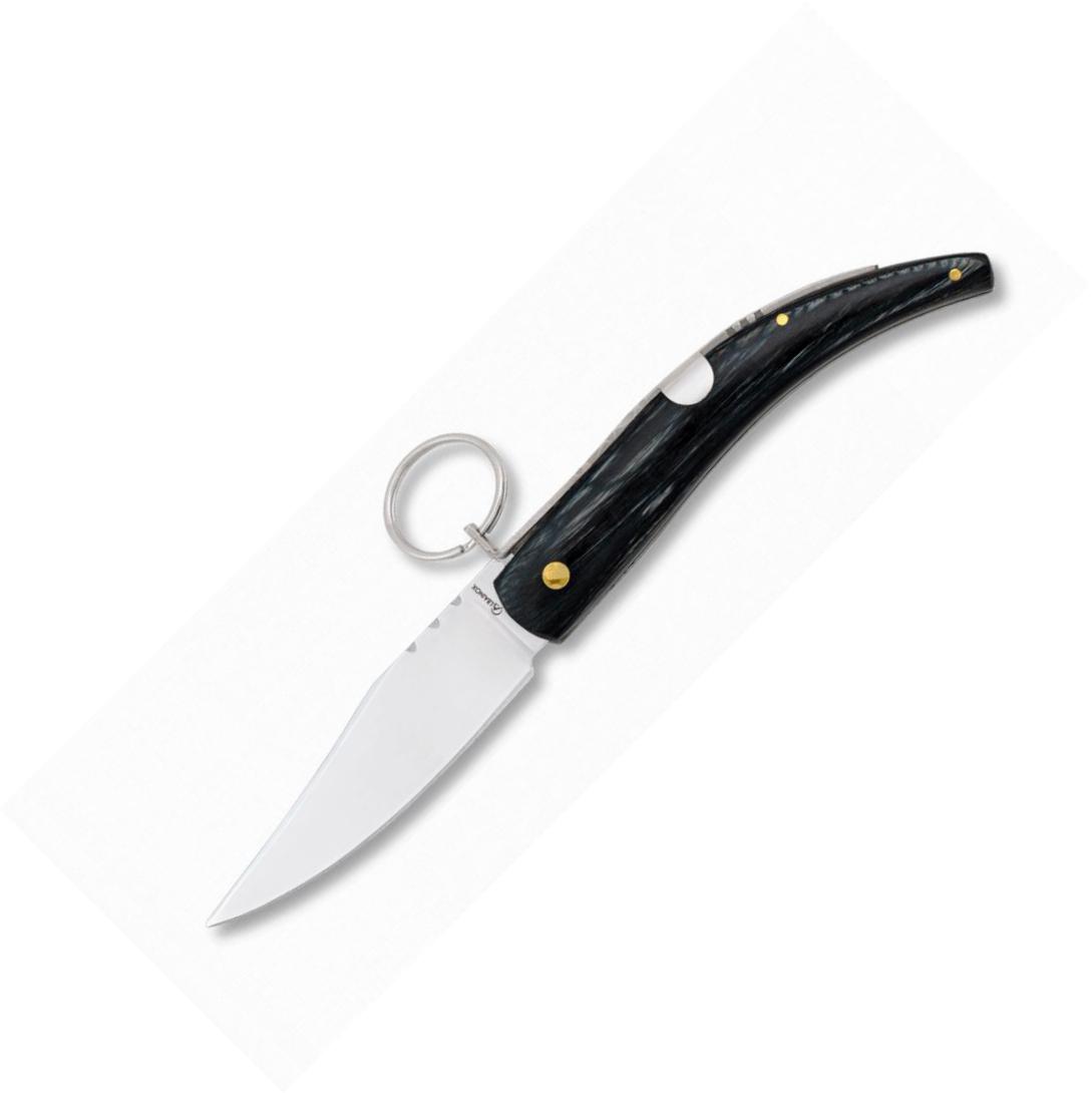 Coltellino tascabile classico con chiusura ad anello. Manico di r...
