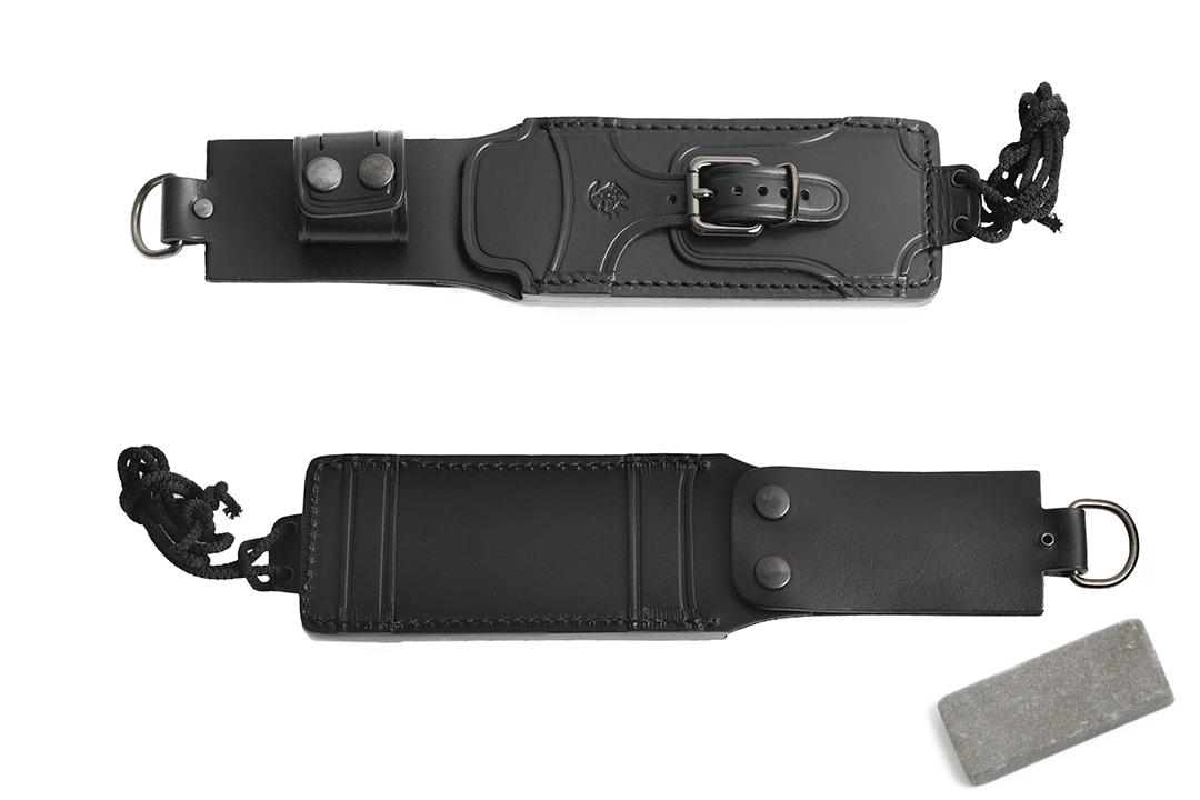 Couteau de bushcraft JV BS9 avec lame en acier au carbone et manche en micarta noir