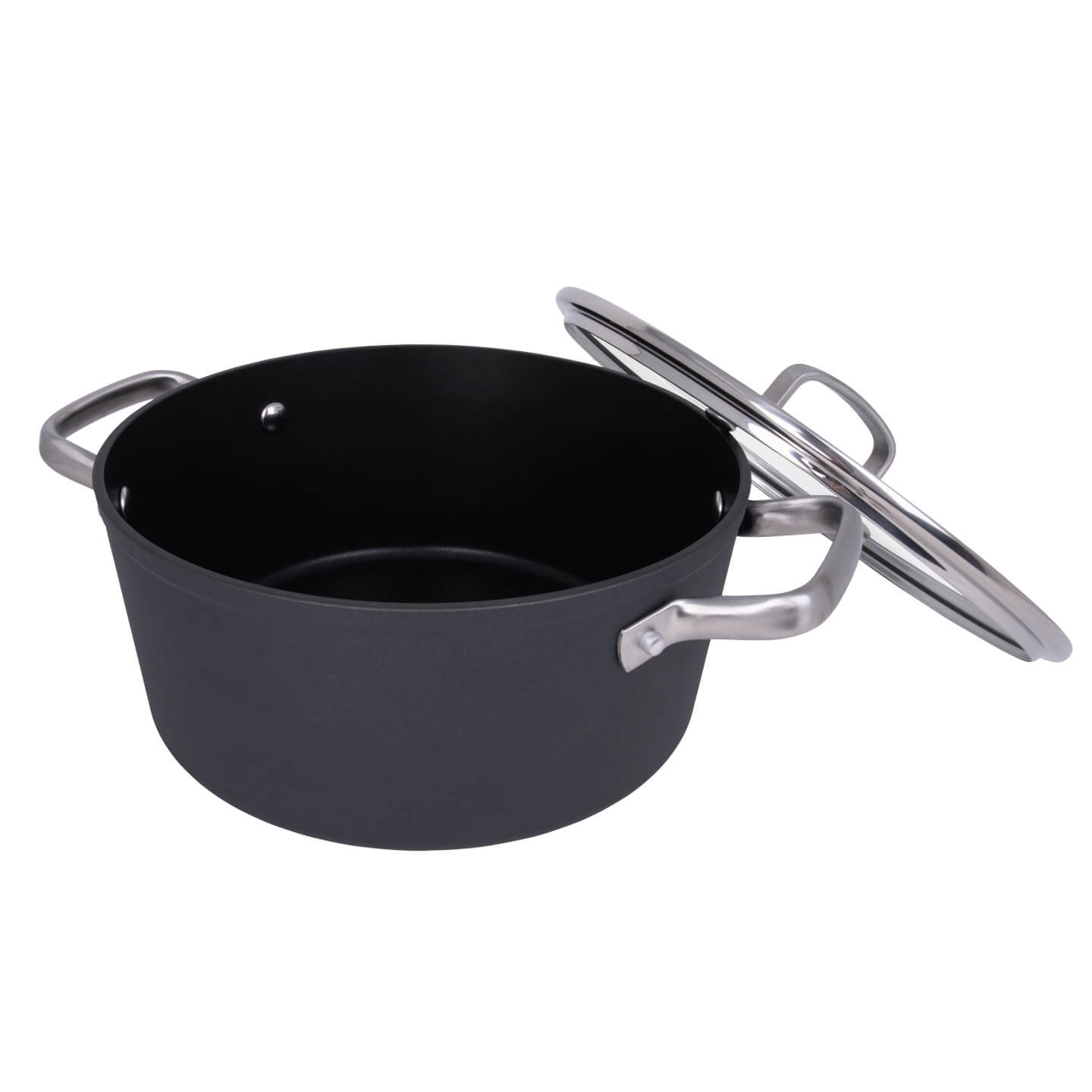 Samoa Antihaft-Kochtopf 20 cm schwarz mit Deckel