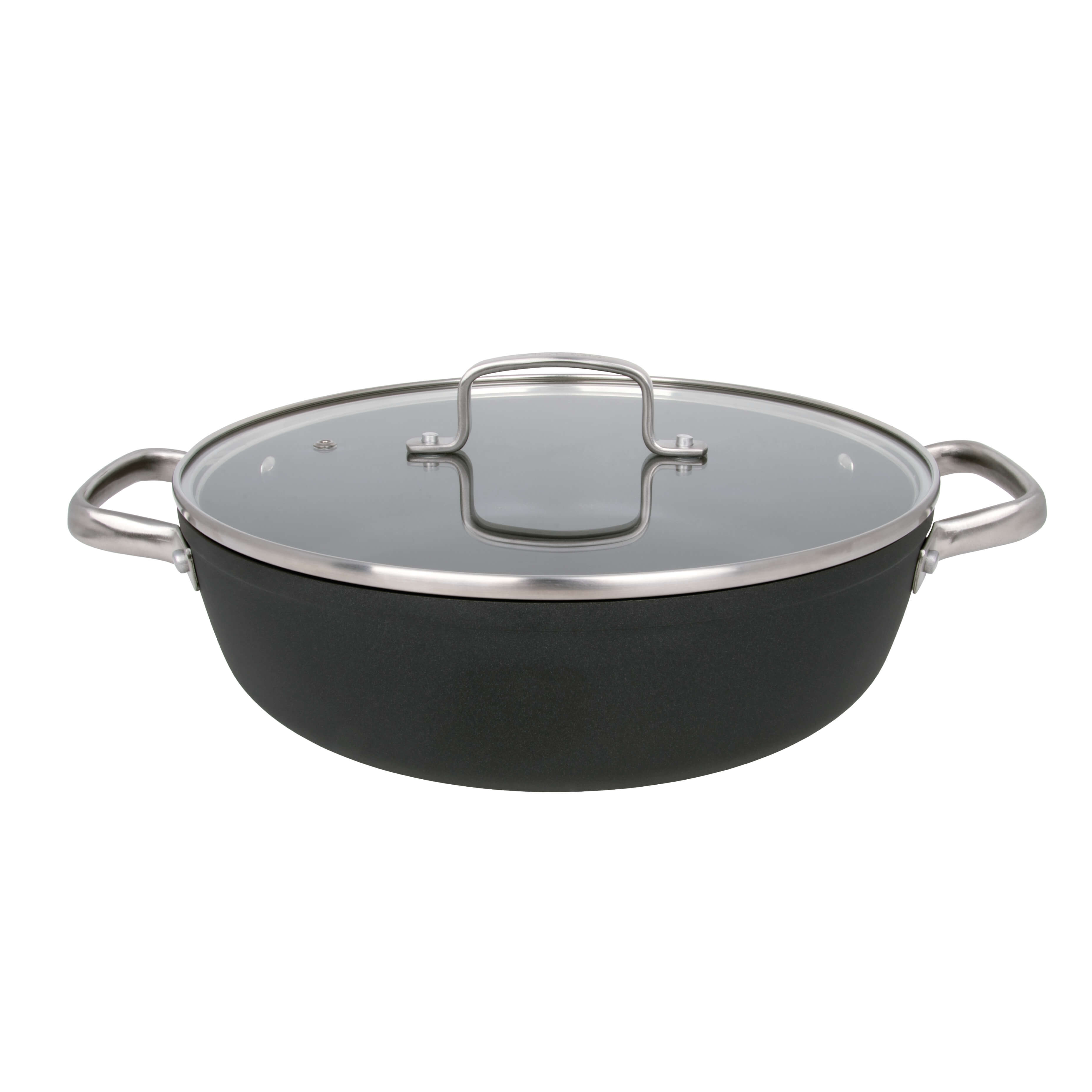 Samoa Antihaft-Kochtopf 28 cm schwarz mit Deckel