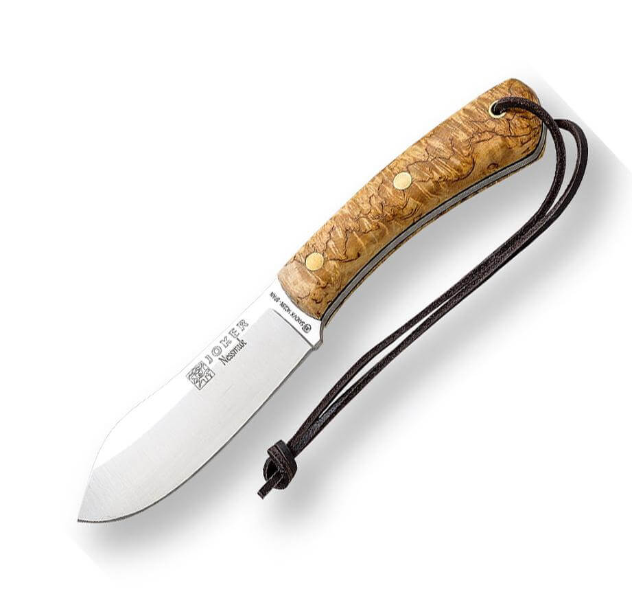 Couteau de bushcraft Joker Nessmuk avec manche en bois de bouleau
