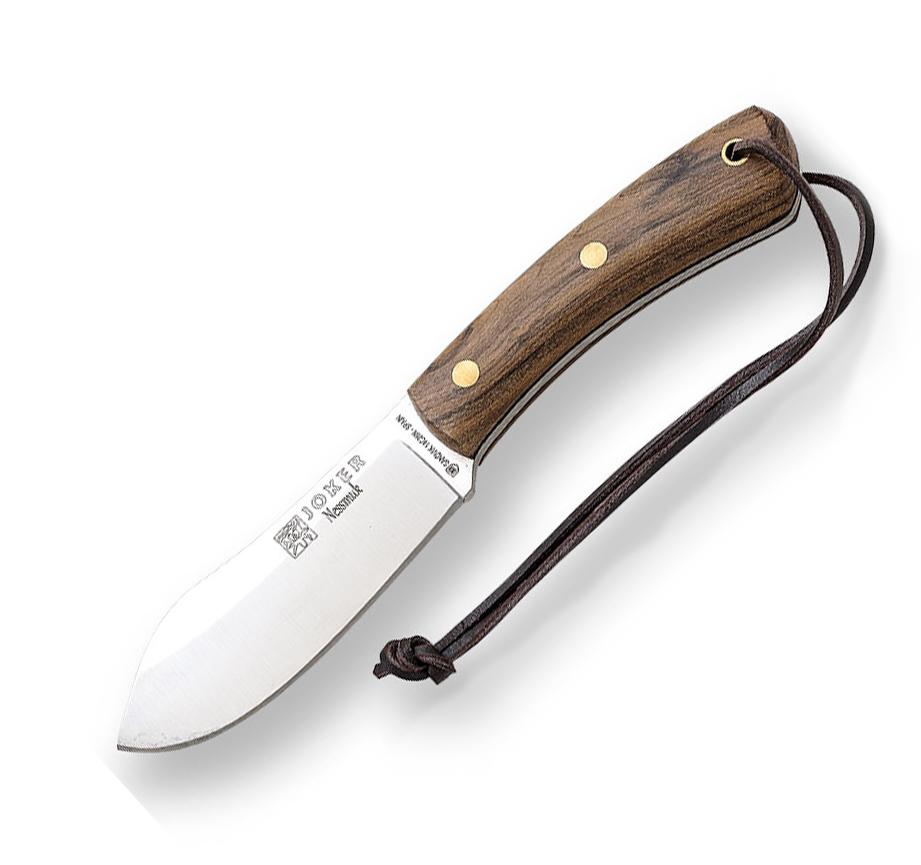 Couteau de bushcraft Joker Nessmuk avec manche en noyer