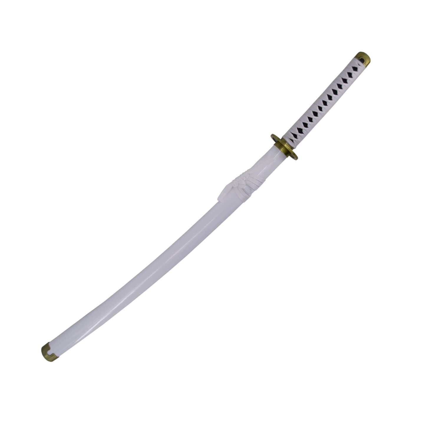 Katana Shusui Wado Ichimonji de Zoro de One Piece avec poignée et fourreau blancs