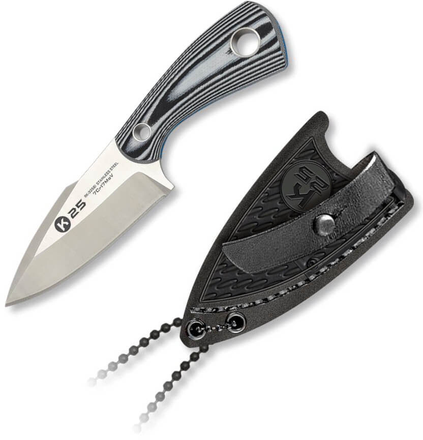 Faca de barco K25, com lâmina de 6,50 cm e cabo G10