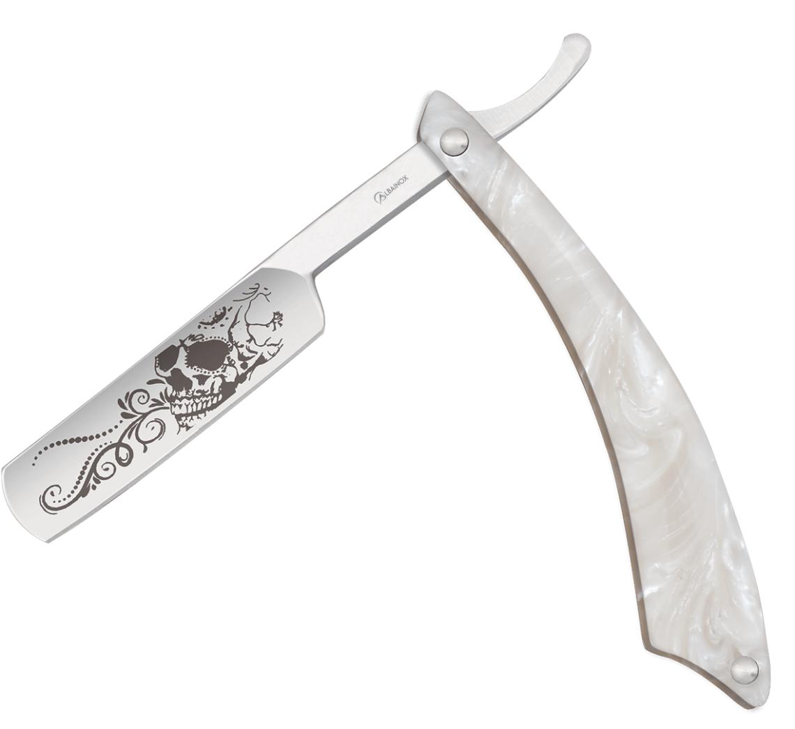 Rasoio a mano libera Albainox non professionale con lama a teschi...
