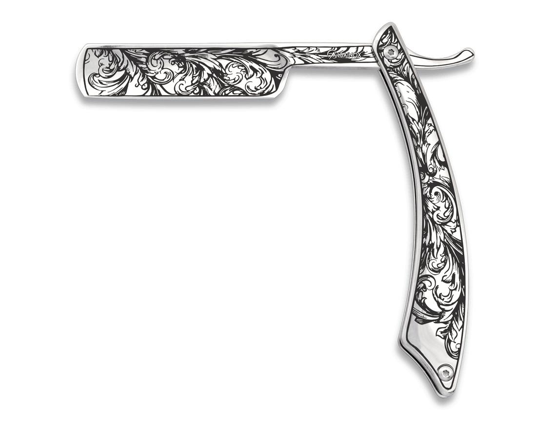 Albainox steel razor laser design with a 10.5 cm blade