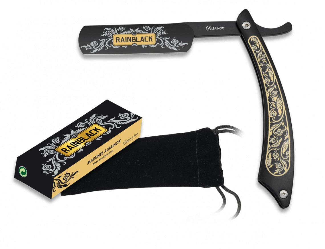 RAINBLACK Albainox steel razor presented in a box with a 10.5 cm ...