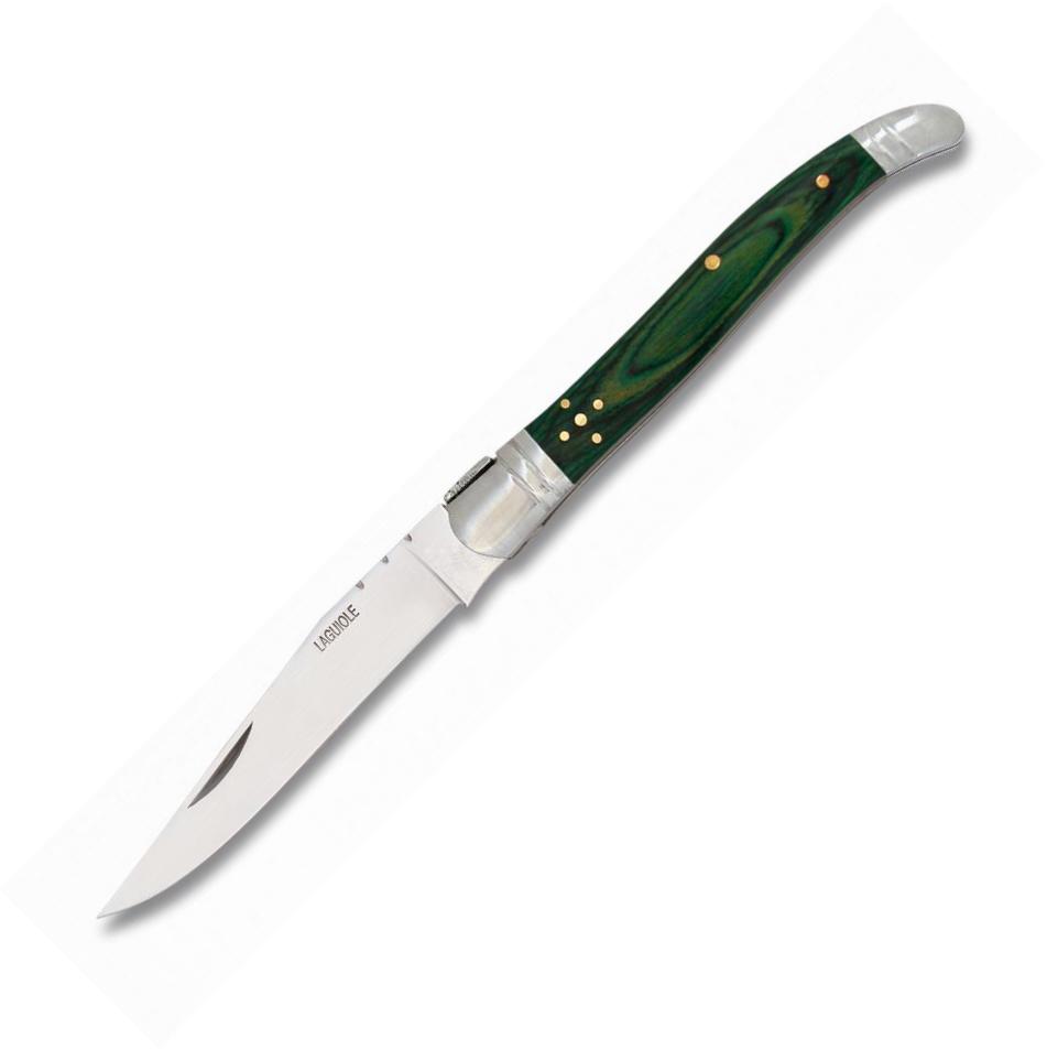 Albainox Laguiole Taschenmesser mit grünem Ausdauergriff, 9,5 cm ...