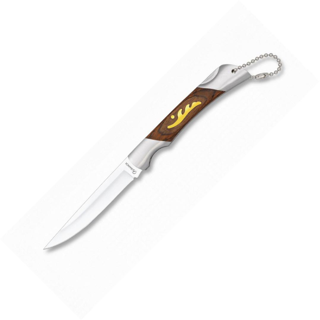 Coltello tascabile portachiavi Albainox con manico in acciaio e s...