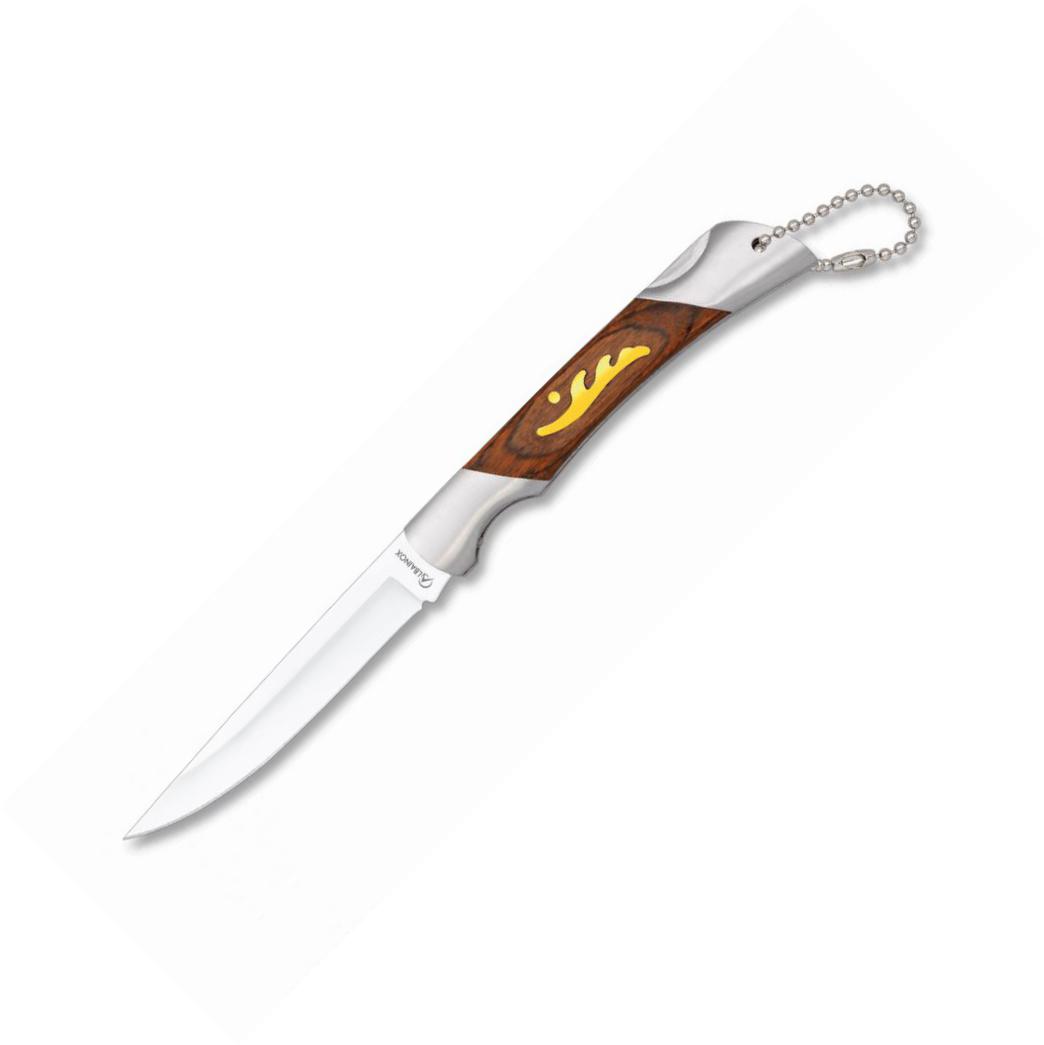 Coltello tascabile portachiavi Albainox con manico in acciaio e s...