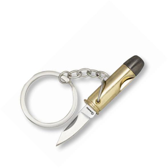 Coltello tascabile portachiavi a forma di proiettile, manico in z...