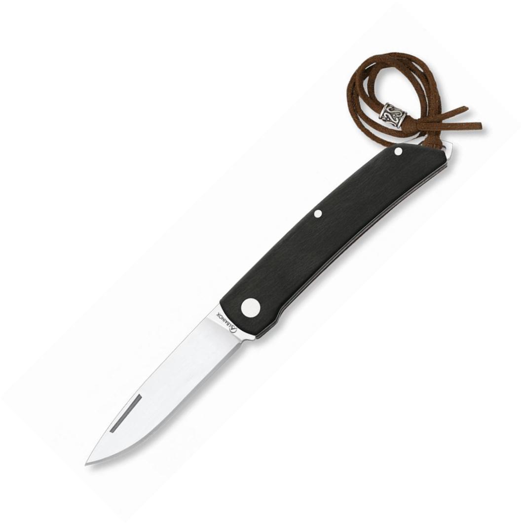 Coltello tascabile Albainox con impugnatura in stamina nera, bloc...