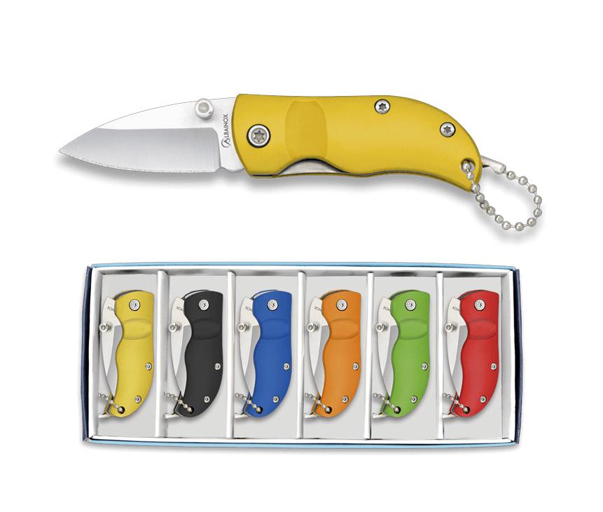 Set di sei coltelli tascabili Albainox con manico in alluminio co...