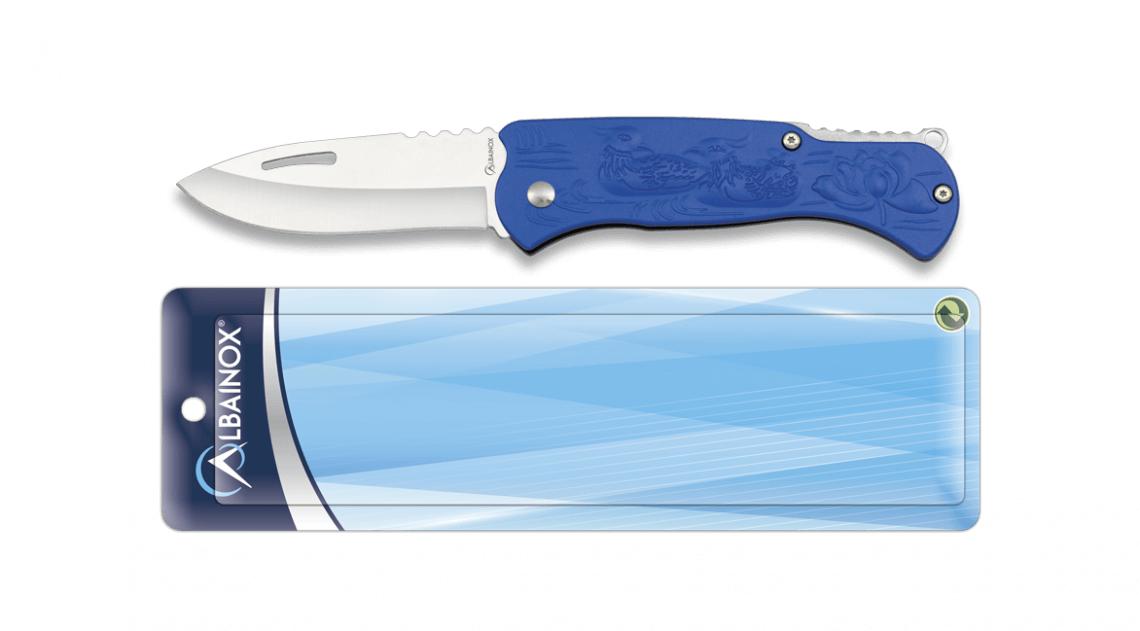 Coltello tascabile Albainox presentato in Blister, lama da 6,9 cm...