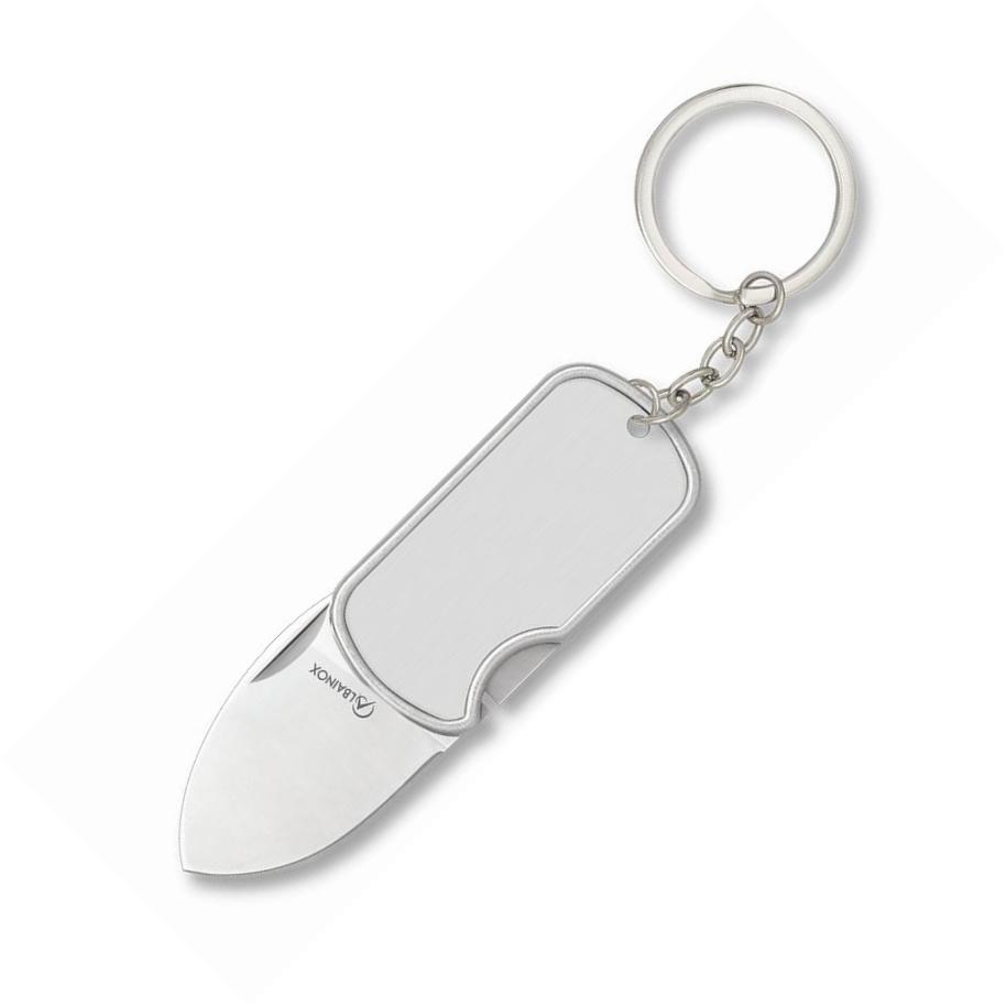 Coltello Albainox Dog Tag, portachiavi e lama da 4 cm