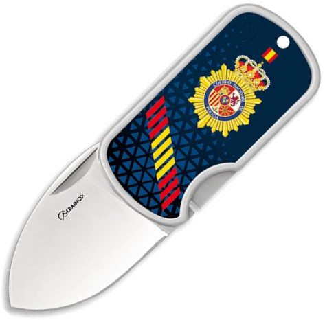 3D-Messer der Nationalpolizei, mit Clip und 4-cm-Klinge