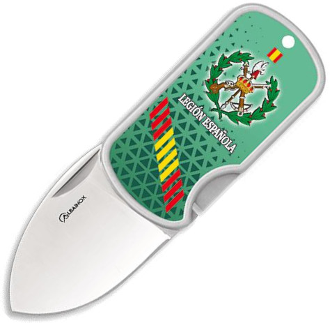 Spanisches Legionsmesser 3D, mit Clip und 4 cm langer Klinge