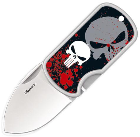 3D-Schädelmesser, mit Clip und 4 cm langer Klinge