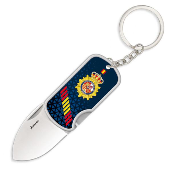 3D-Messer der Nationalpolizei mit Clip und Schlüsselanhänger