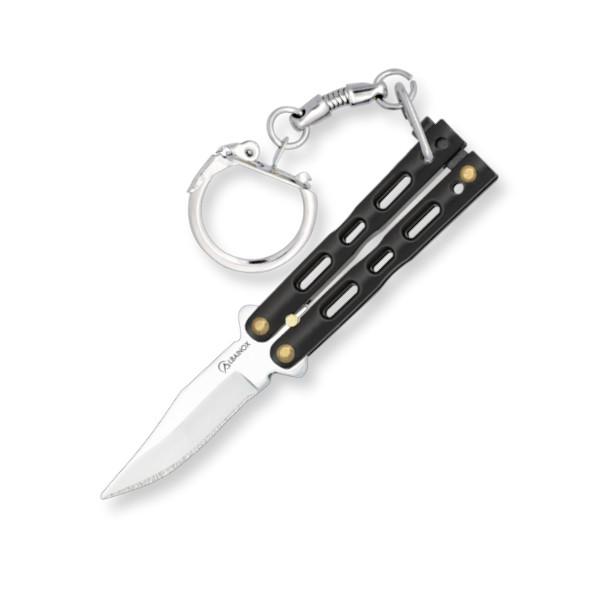 Canivete para chaveiro Albainox preto. lâmina de 4 cm