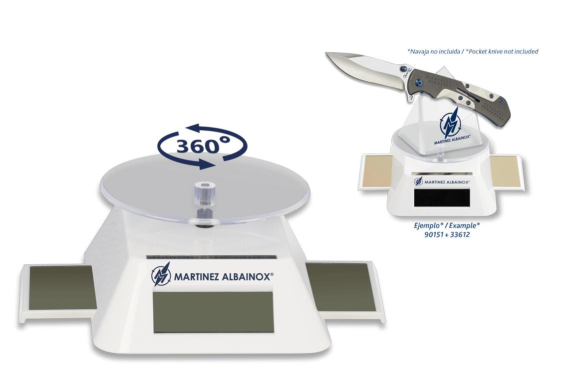 Présentoir tournant pour un morceau d'Albainox