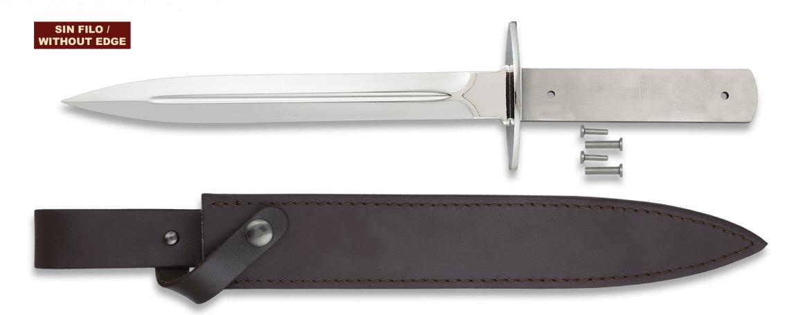 Poignard émoussé Albainox avec étui en cuir et longueur totale de...