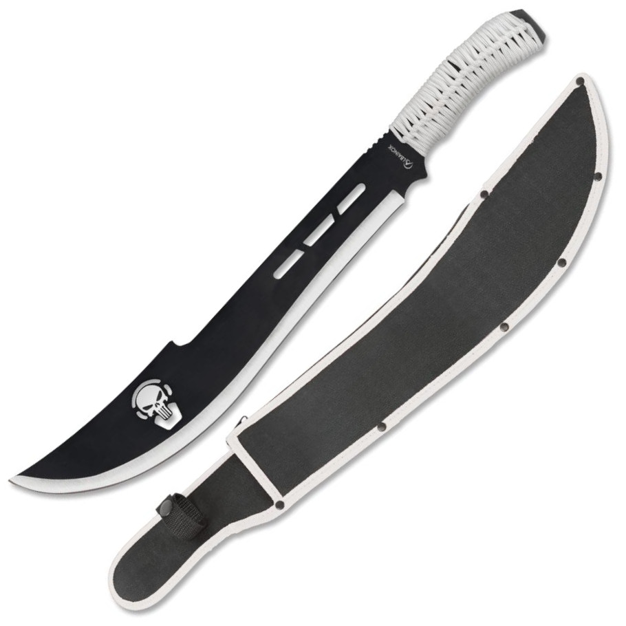 Machette coupe-canne tête de mort Albainox avec lame de 45,5 cm