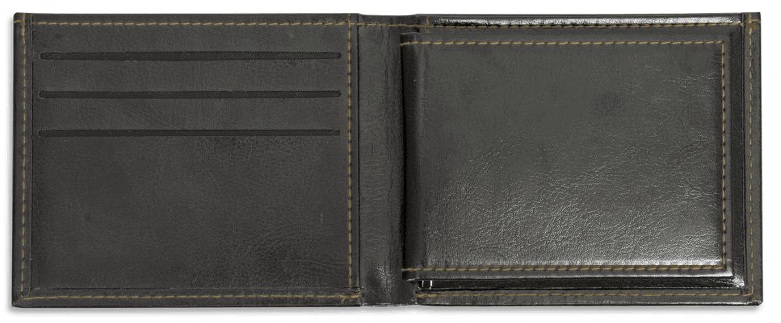 Guardia Civil Doppelportemonnaie aus schwarzem Kunstleder