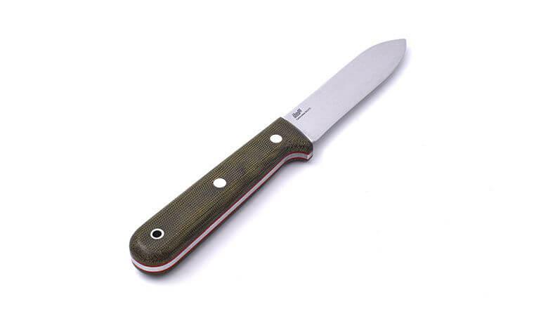 Faca de Bushcraft Brisa Kephart 115 com cabo de micarta verde
