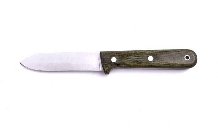 Faca de Bushcraft Brisa Kephart 115 com cabo de micarta verde