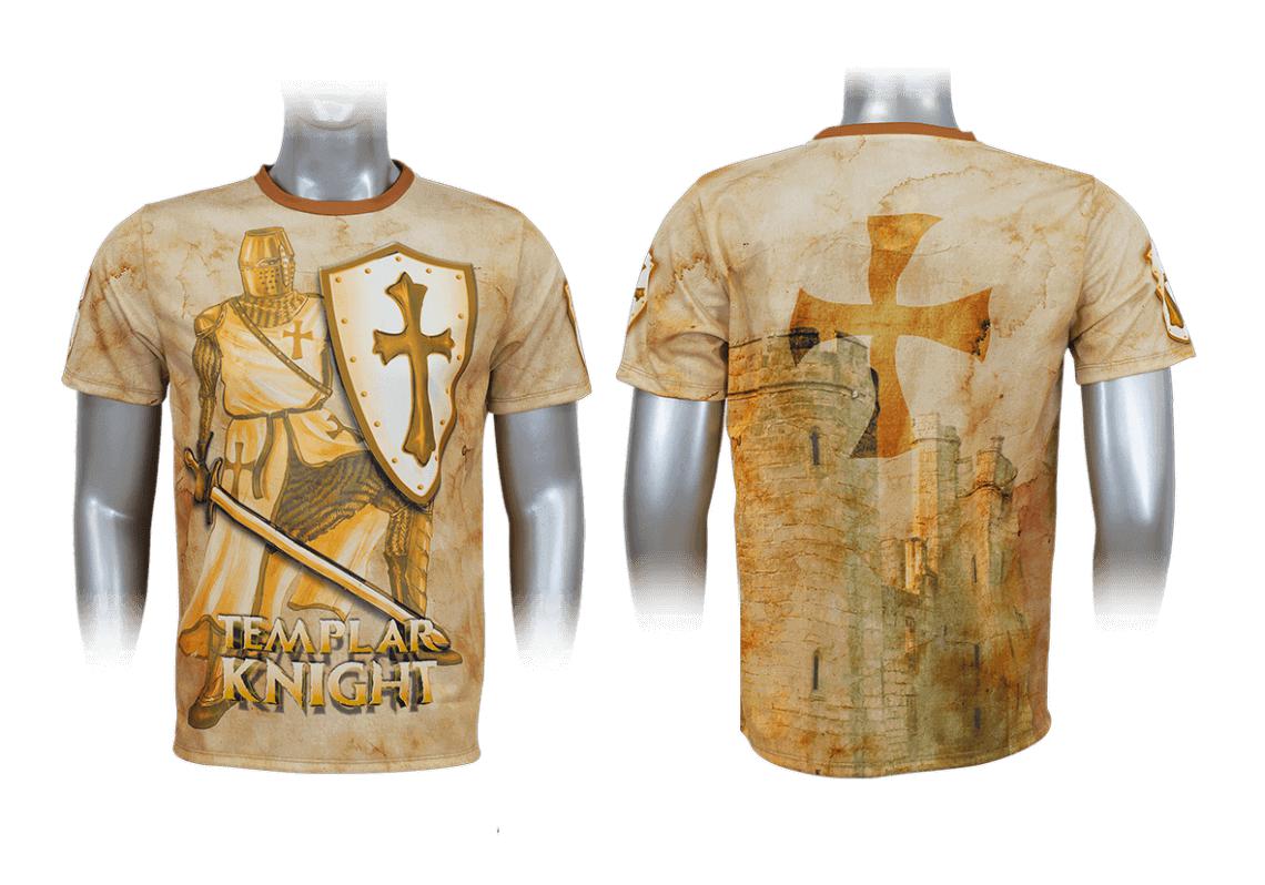 Sublimations-Gold-T-Shirt der Tempelritter